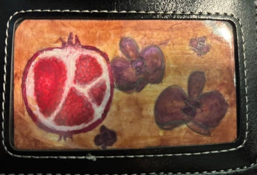 Pomegranate and fig painting, by Maiia